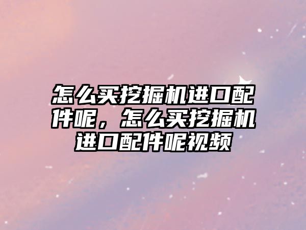 怎么買挖掘機(jī)進(jìn)口配件呢，怎么買挖掘機(jī)進(jìn)口配件呢視頻