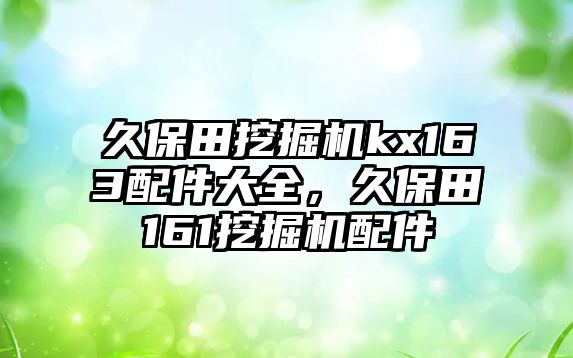 久保田挖掘機kx163配件大全，久保田161挖掘機配件