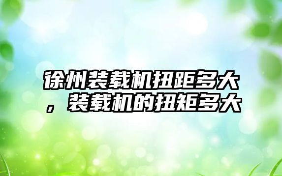 徐州裝載機(jī)扭距多大，裝載機(jī)的扭矩多大