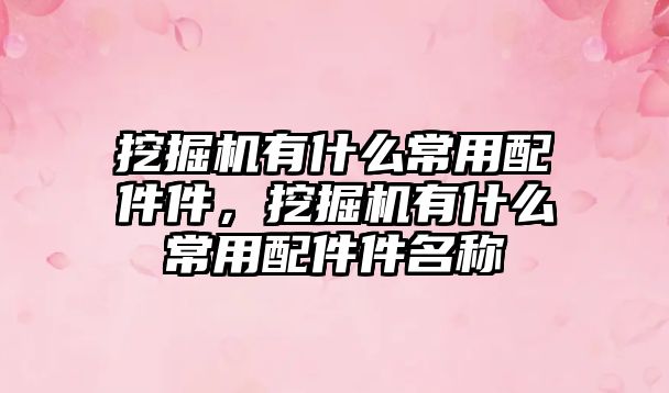 挖掘機(jī)有什么常用配件件，挖掘機(jī)有什么常用配件件名稱