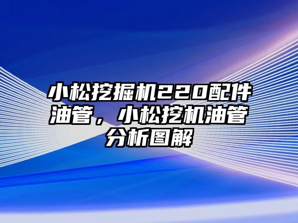 小松挖掘機(jī)220配件油管，小松挖機(jī)油管分析圖解
