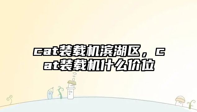cat裝載機(jī)濱湖區(qū)，cat裝載機(jī)什么價(jià)位