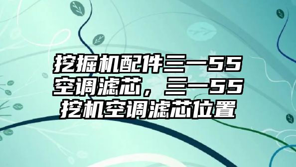 挖掘機(jī)配件三一55空調(diào)濾芯，三一55挖機(jī)空調(diào)濾芯位置