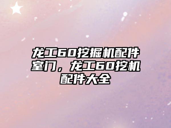 龍工60挖掘機(jī)配件室門(mén)，龍工60挖機(jī)配件大全