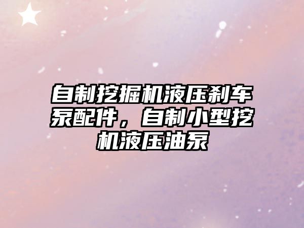 自制挖掘機(jī)液壓剎車泵配件，自制小型挖機(jī)液壓油泵