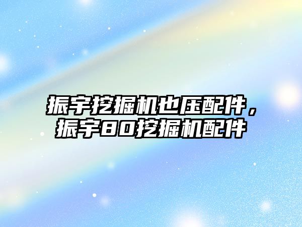 振宇挖掘機也壓配件，振宇80挖掘機配件