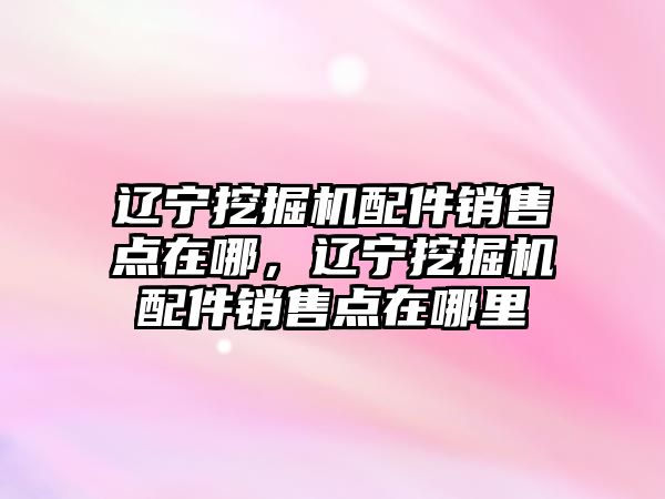 遼寧挖掘機配件銷售點在哪，遼寧挖掘機配件銷售點在哪里