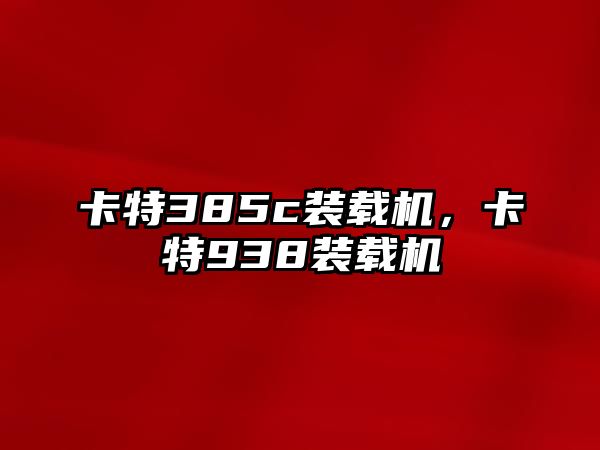 卡特385c裝載機(jī)，卡特938裝載機(jī)