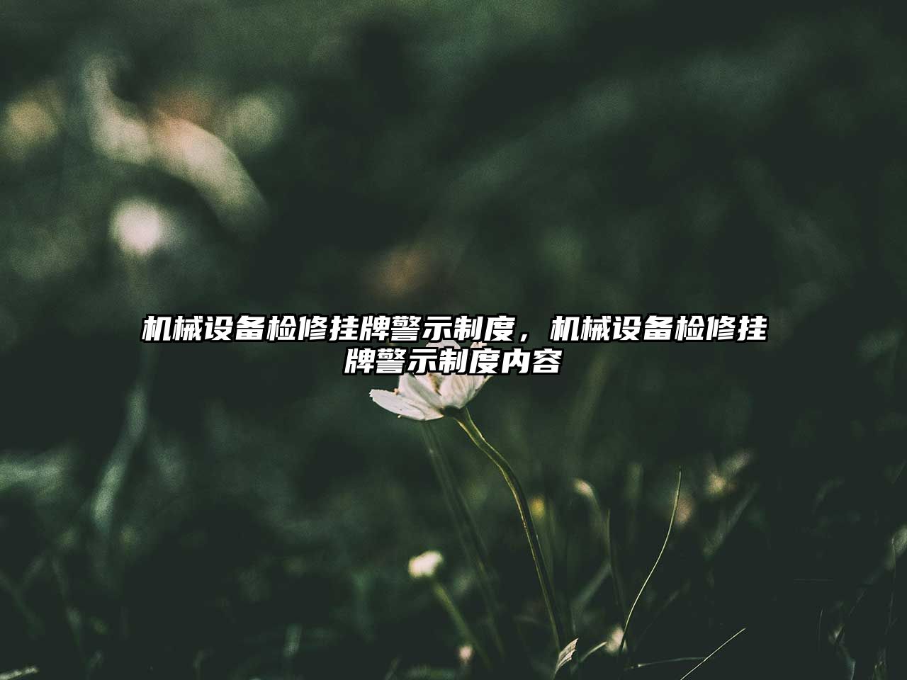 機械設(shè)備檢修掛牌警示制度，機械設(shè)備檢修掛牌警示制度內(nèi)容
