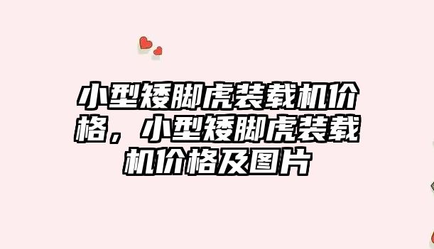 小型矮腳虎裝載機價格，小型矮腳虎裝載機價格及圖片