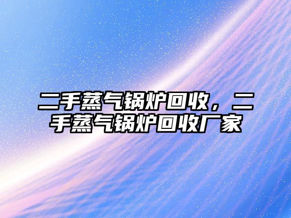 二手蒸氣鍋爐回收，二手蒸氣鍋爐回收廠家