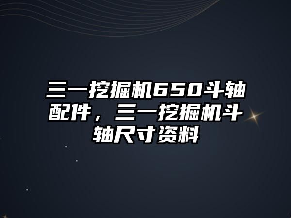 三一挖掘機(jī)650斗軸配件，三一挖掘機(jī)斗軸尺寸資料