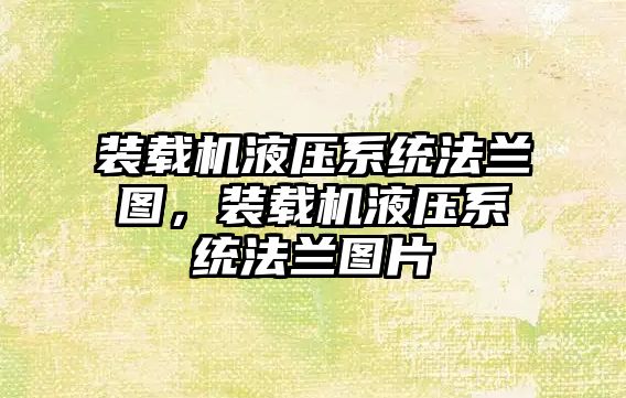 裝載機(jī)液壓系統(tǒng)法蘭圖，裝載機(jī)液壓系統(tǒng)法蘭圖片