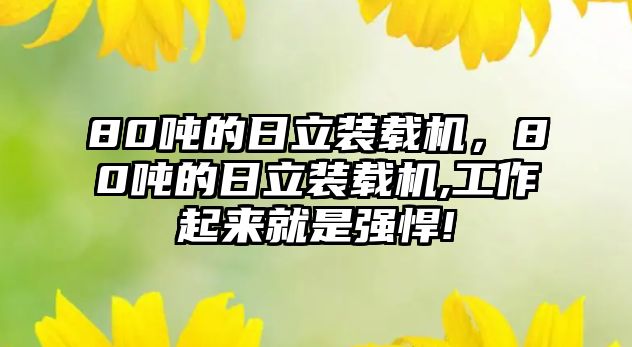 80噸的日立裝載機(jī)，80噸的日立裝載機(jī),工作起來就是強(qiáng)悍!