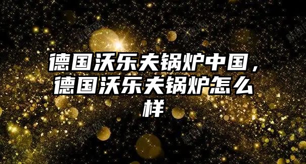 德國(guó)沃樂(lè)夫鍋爐中國(guó)，德國(guó)沃樂(lè)夫鍋爐怎么樣