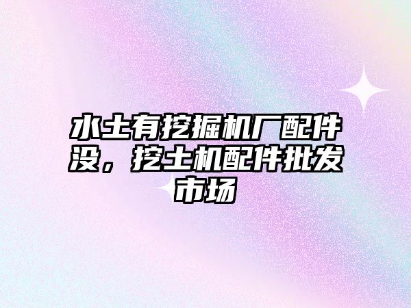 水土有挖掘機廠配件沒，挖土機配件批發(fā)市場