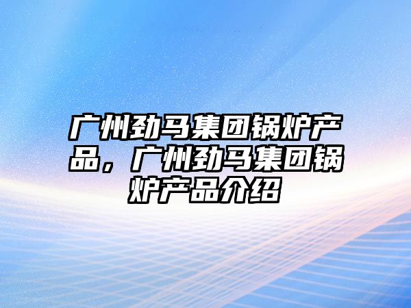 廣州勁馬集團鍋爐產(chǎn)品，廣州勁馬集團鍋爐產(chǎn)品介紹