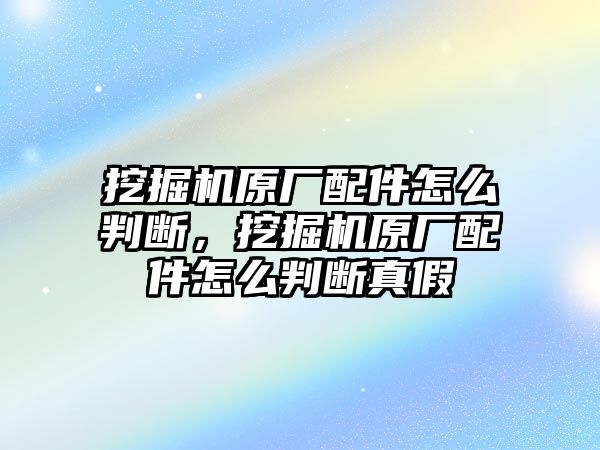 挖掘機原廠配件怎么判斷，挖掘機原廠配件怎么判斷真假