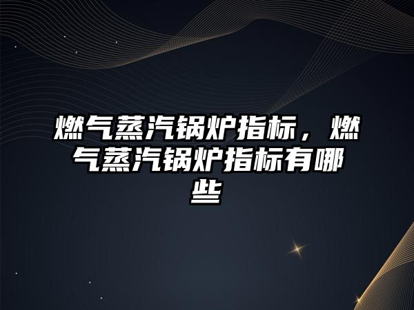 燃?xì)庹羝仩t指標(biāo)，燃?xì)庹羝仩t指標(biāo)有哪些