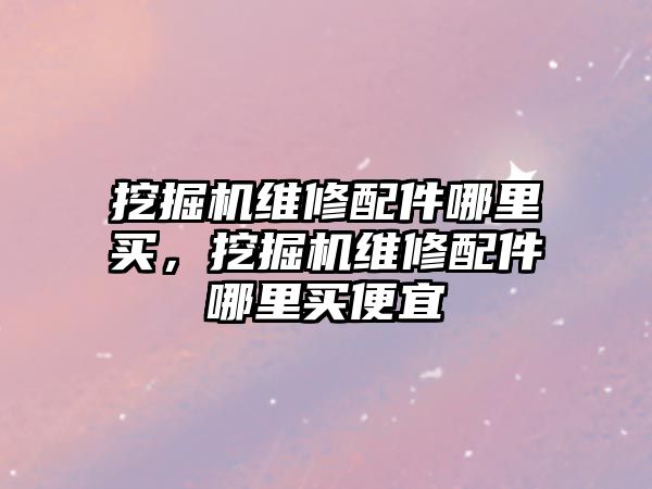 挖掘機(jī)維修配件哪里買，挖掘機(jī)維修配件哪里買便宜