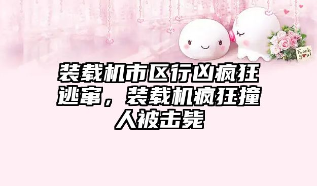 裝載機市區(qū)行兇瘋狂逃竄，裝載機瘋狂撞人被擊斃