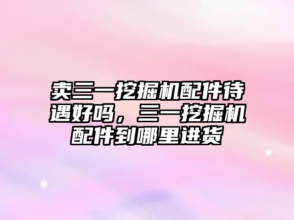 賣三一挖掘機(jī)配件待遇好嗎，三一挖掘機(jī)配件到哪里進(jìn)貨