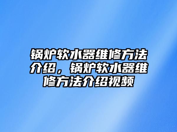 鍋爐軟水器維修方法介紹，鍋爐軟水器維修方法介紹視頻