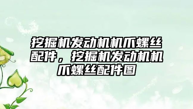 挖掘機(jī)發(fā)動(dòng)機(jī)機(jī)爪螺絲配件，挖掘機(jī)發(fā)動(dòng)機(jī)機(jī)爪螺絲配件圖