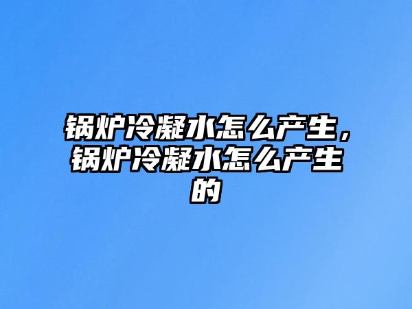 鍋爐冷凝水怎么產(chǎn)生，鍋爐冷凝水怎么產(chǎn)生的
