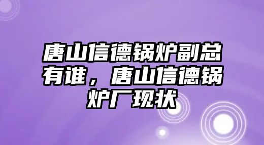 唐山信德鍋爐副總有誰，唐山信德鍋爐廠現(xiàn)狀