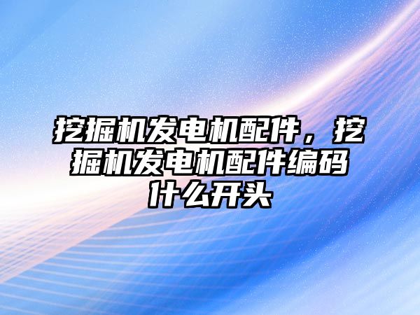 挖掘機(jī)發(fā)電機(jī)配件，挖掘機(jī)發(fā)電機(jī)配件編碼什么開頭