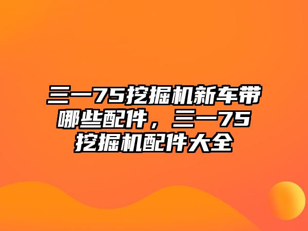 三一75挖掘機(jī)新車帶哪些配件，三一75挖掘機(jī)配件大全