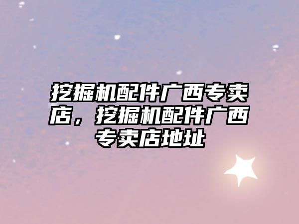 挖掘機(jī)配件廣西專賣店，挖掘機(jī)配件廣西專賣店地址