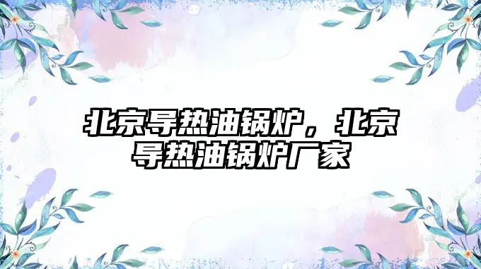 北京導(dǎo)熱油鍋爐，北京導(dǎo)熱油鍋爐廠家