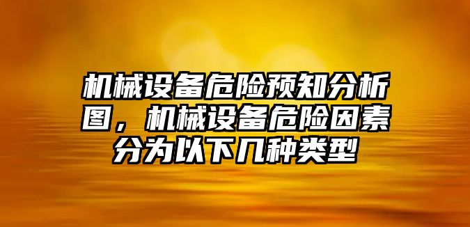 機械設(shè)備危險預(yù)知分析圖，機械設(shè)備危險因素分為以下幾種類型