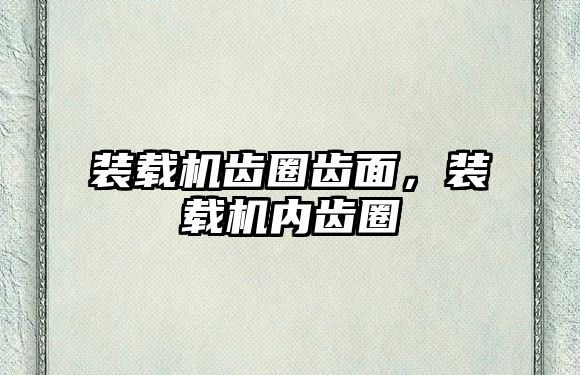 裝載機(jī)齒圈齒面，裝載機(jī)內(nèi)齒圈