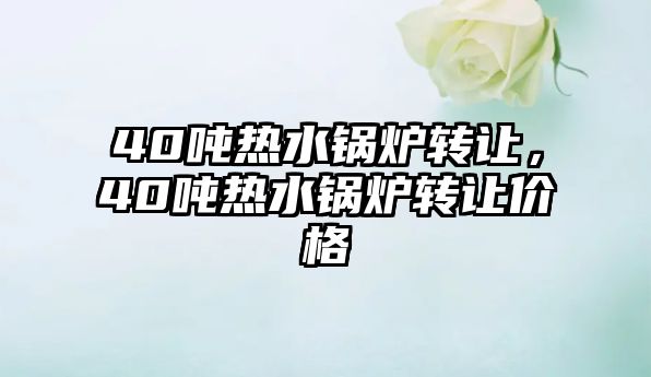 40噸熱水鍋爐轉(zhuǎn)讓，40噸熱水鍋爐轉(zhuǎn)讓價(jià)格
