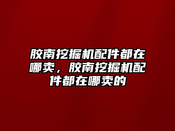 膠南挖掘機配件都在哪賣，膠南挖掘機配件都在哪賣的