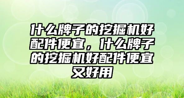 什么牌子的挖掘機(jī)好配件便宜，什么牌子的挖掘機(jī)好配件便宜又好用