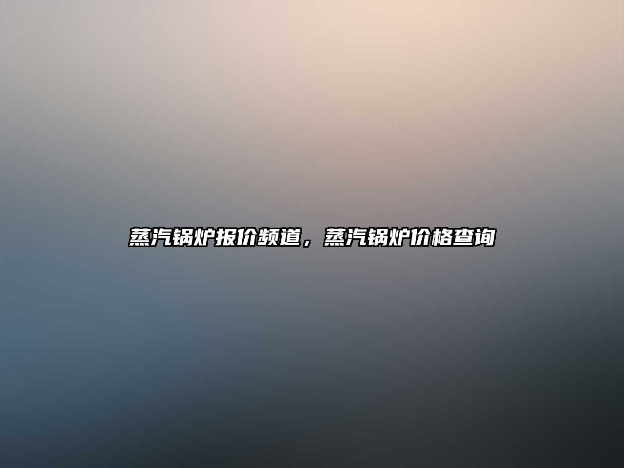 蒸汽鍋爐報價頻道，蒸汽鍋爐價格查詢