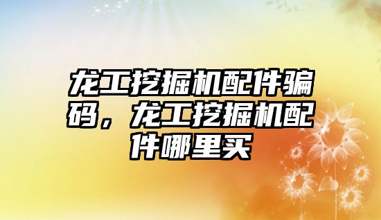 龍工挖掘機(jī)配件騙碼，龍工挖掘機(jī)配件哪里買