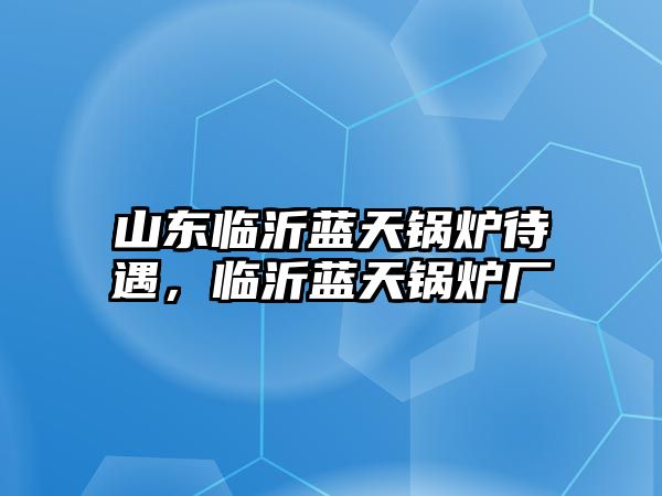 山東臨沂藍天鍋爐待遇，臨沂藍天鍋爐廠