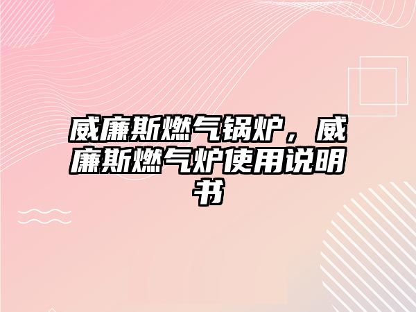 威廉斯燃?xì)忮仩t，威廉斯燃?xì)鉅t使用說明書