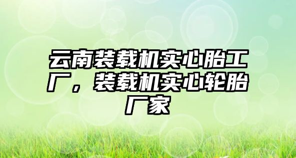 云南裝載機實心胎工廠，裝載機實心輪胎廠家