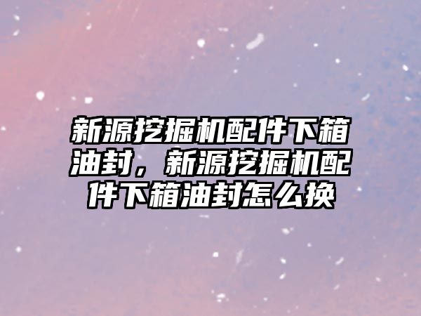 新源挖掘機(jī)配件下箱油封，新源挖掘機(jī)配件下箱油封怎么換