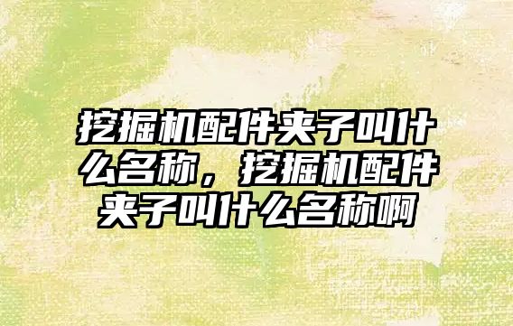 挖掘機(jī)配件夾子叫什么名稱，挖掘機(jī)配件夾子叫什么名稱啊