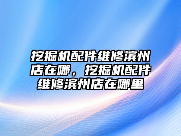 挖掘機(jī)配件維修濱州店在哪，挖掘機(jī)配件維修濱州店在哪里
