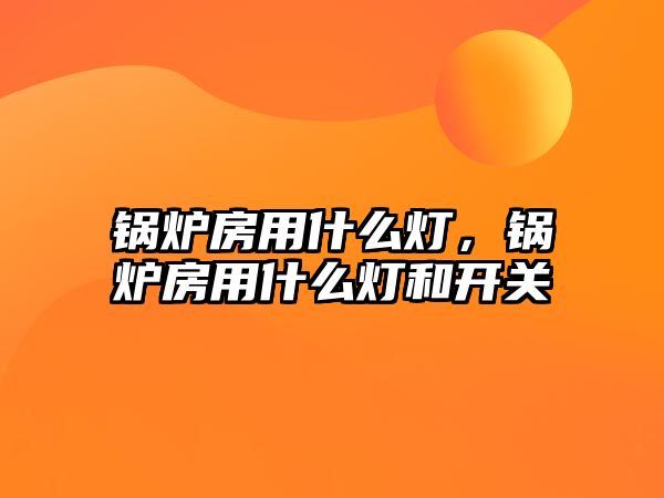 鍋爐房用什么燈，鍋爐房用什么燈和開關