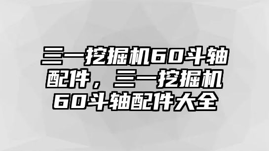 三一挖掘機(jī)60斗軸配件，三一挖掘機(jī)60斗軸配件大全