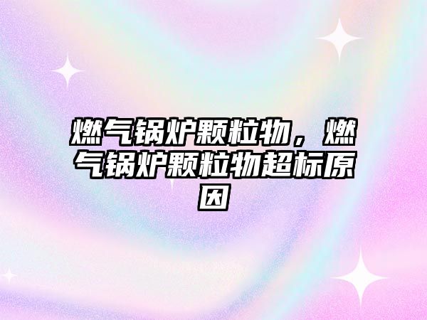 燃?xì)忮仩t顆粒物，燃?xì)忮仩t顆粒物超標(biāo)原因
